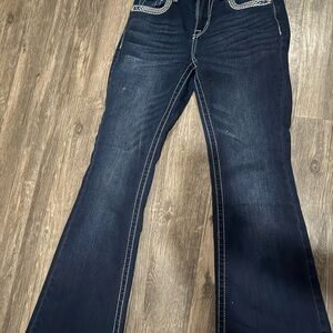 Elegant Navy Flare Jeans